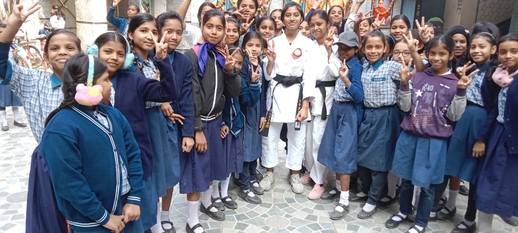 Coach guiding students