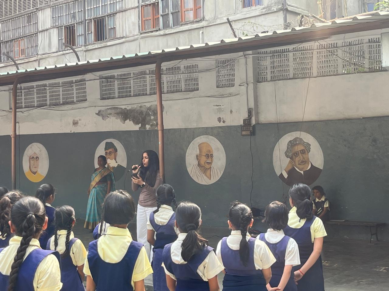 Coach guiding students